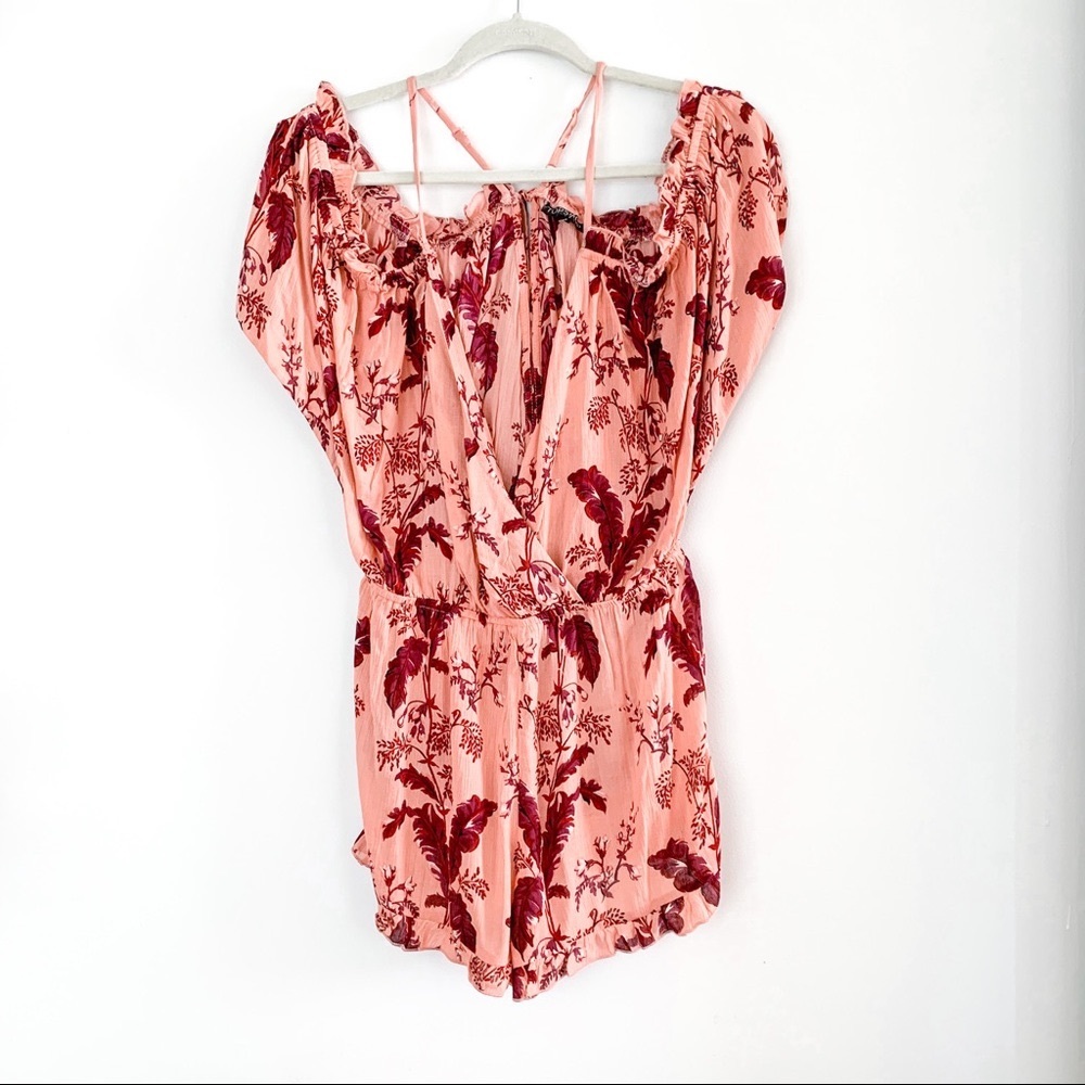 New TOP SHOP Floral Ruffle Romper NWT